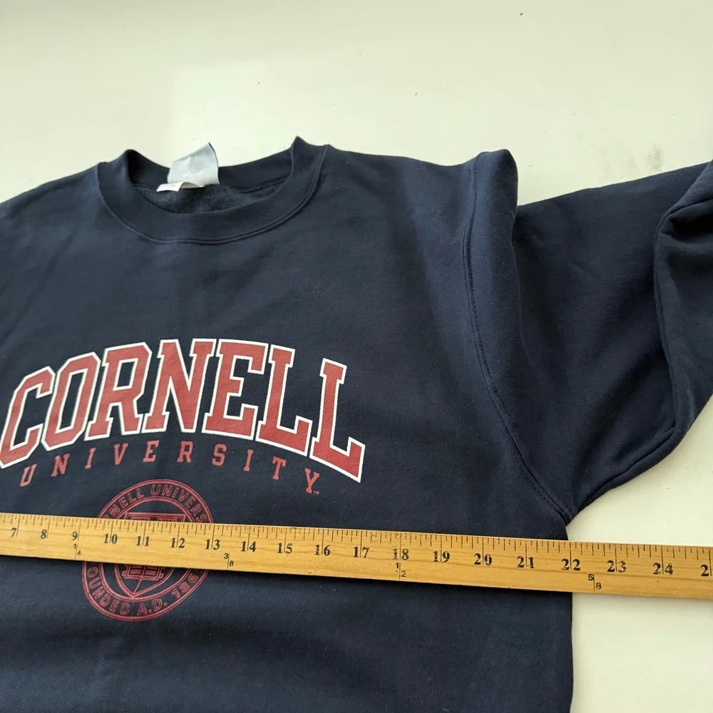 Champion Cornell University Sweatshirt Size Medium Black Eco Crewneck Pullover